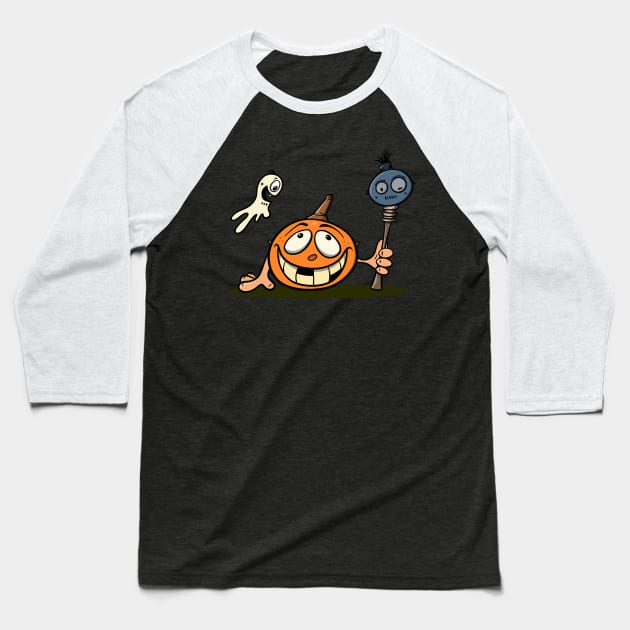 Halloween family Baseball T-Shirt by cartoonalarm